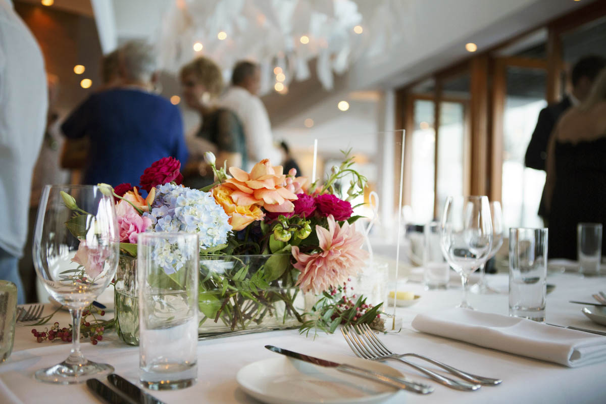 Flowers On Wedding Table